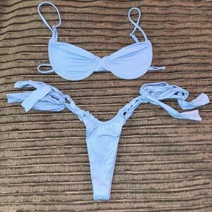 Frankie's Bikinis Sky Blue Set